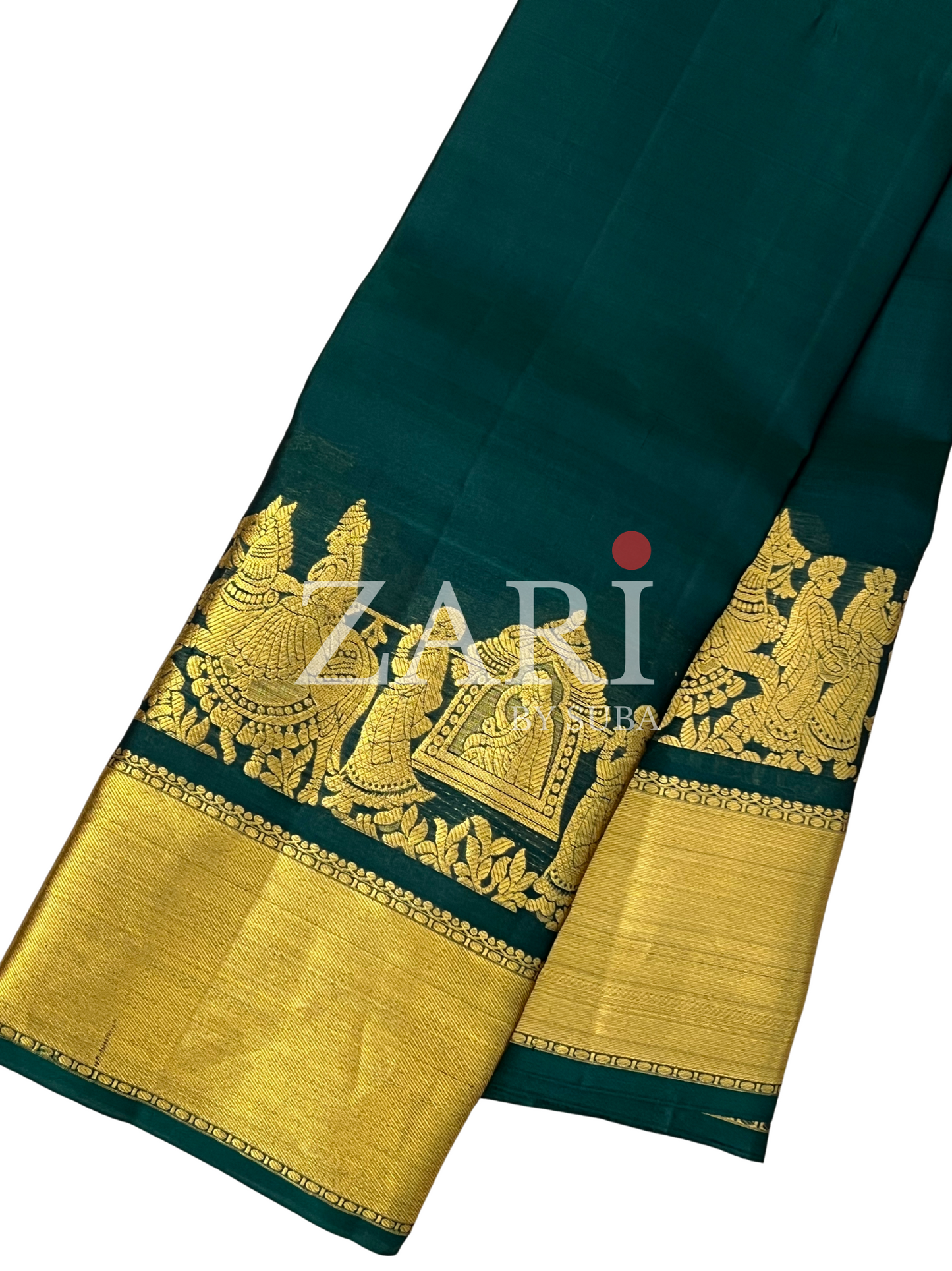 Royal Green - Pallaku - Pure Kanchipuram Silk Saree