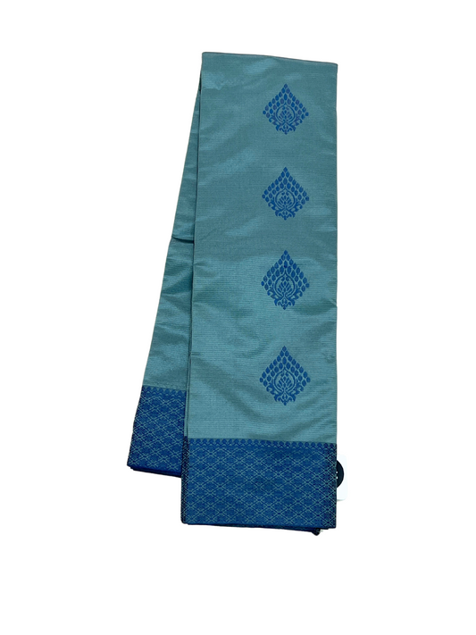 Grey - Thread Work - Cotton Saree