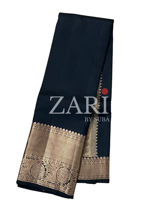 Black and Gold - Pure Kanchipuram Soft Silk Saree