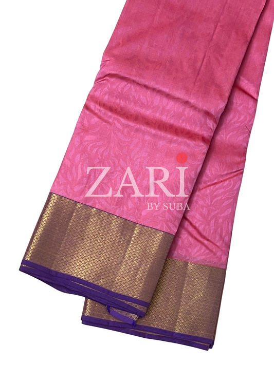 Pink and Purple - Pure Kanchipuram Silk Saree