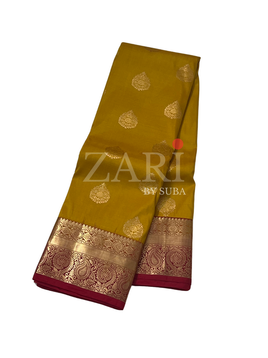 Yellow and Red - Pure Kanchipuram Silk Saree