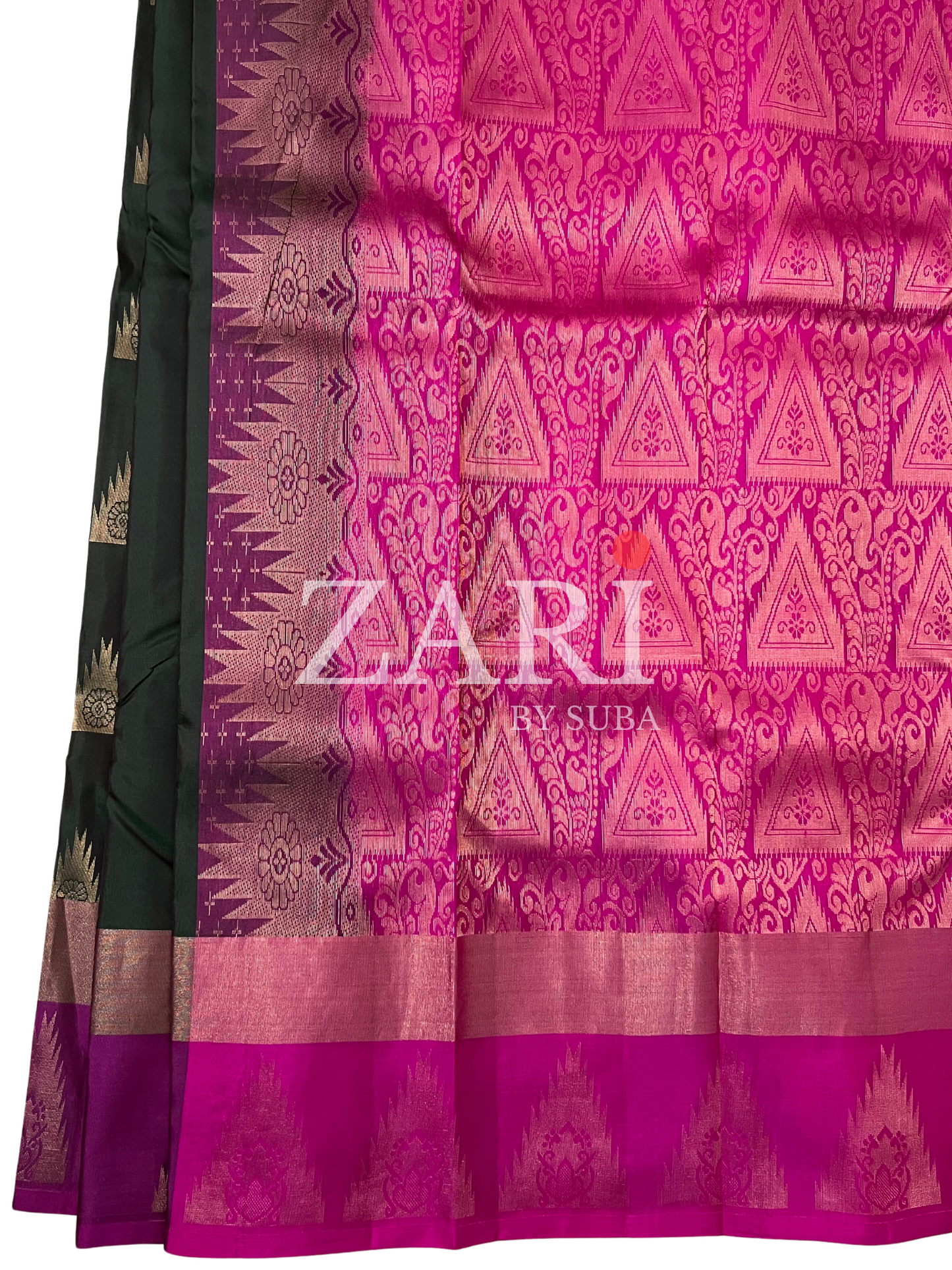 Green and Pink - Pure Kanchipuram Silk Saree