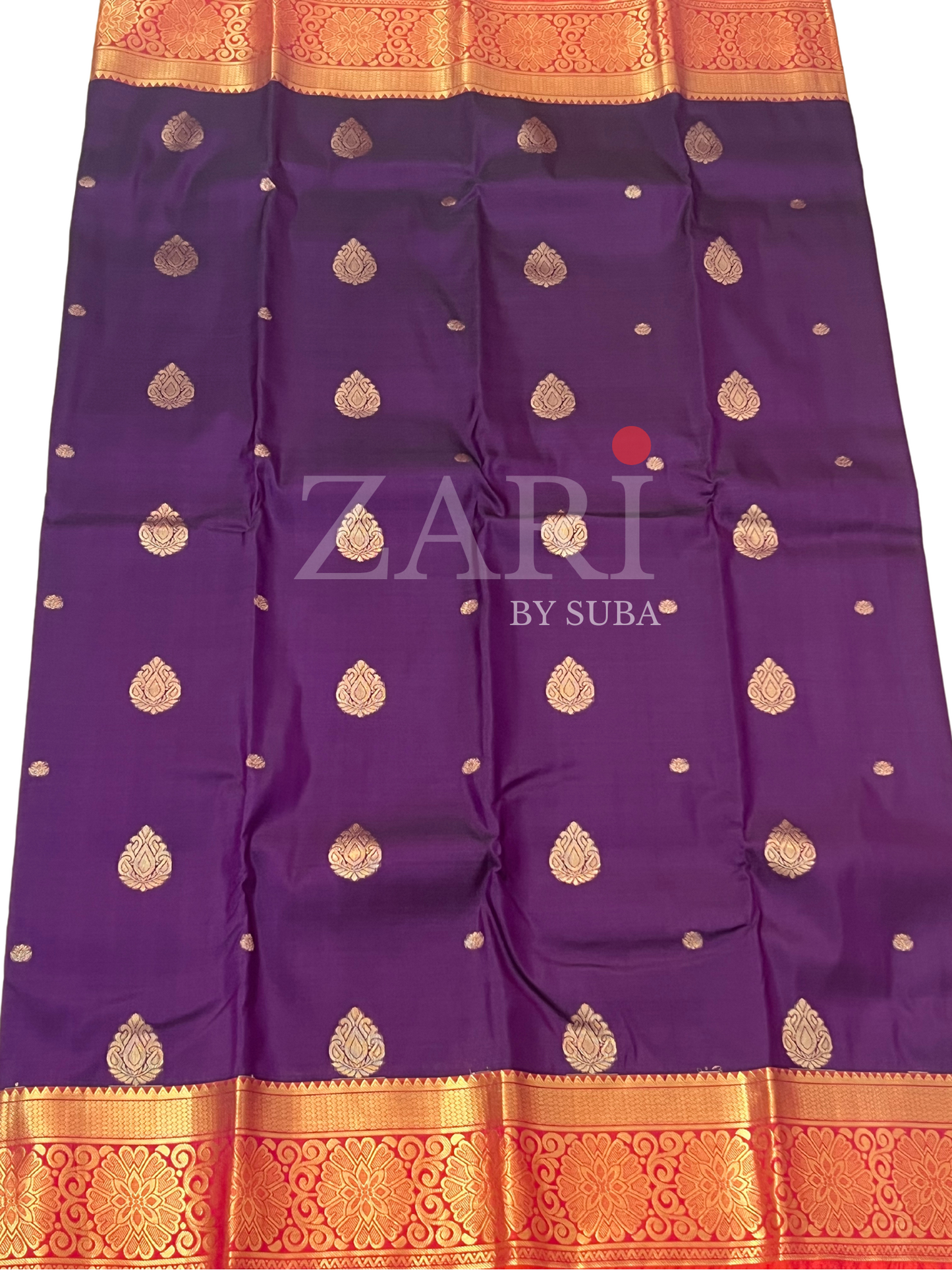 Purple and Red - Pure Kanchipuram Silk Saree