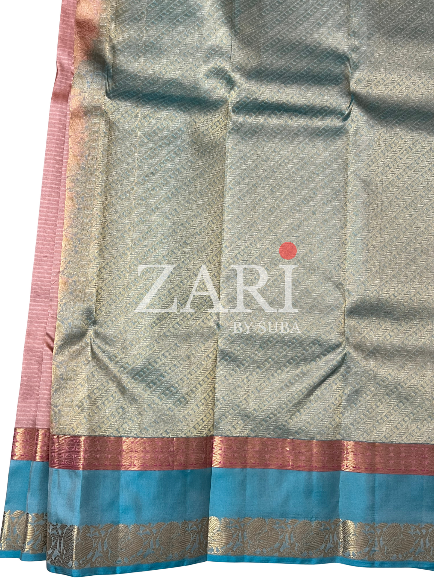 Biscuit color - Gap Border - Pure Kanchipuram Silk Saree