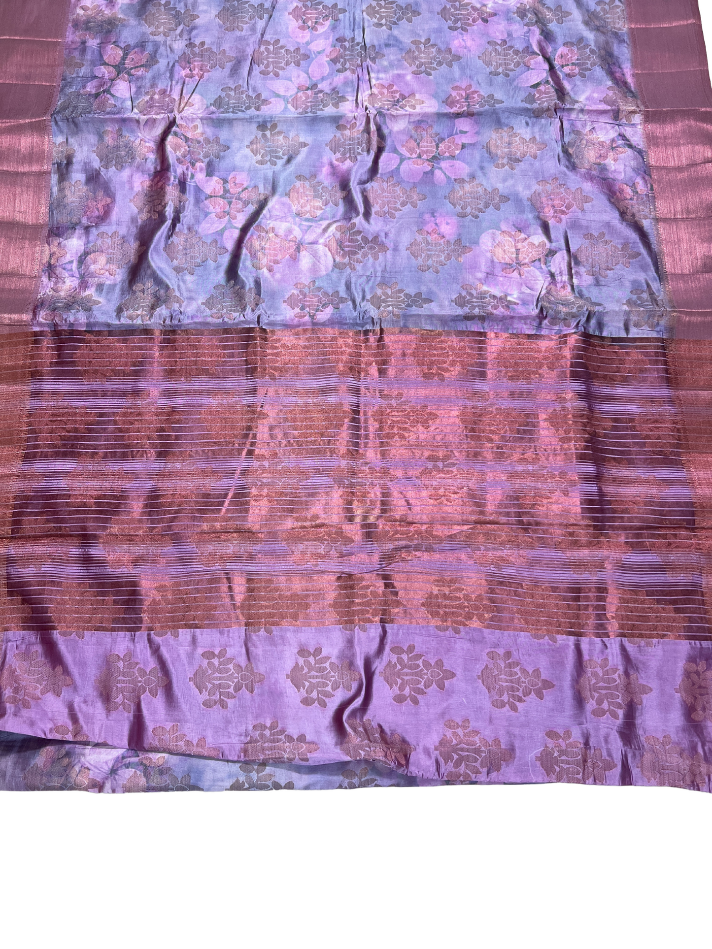 Purple - Floral Saree