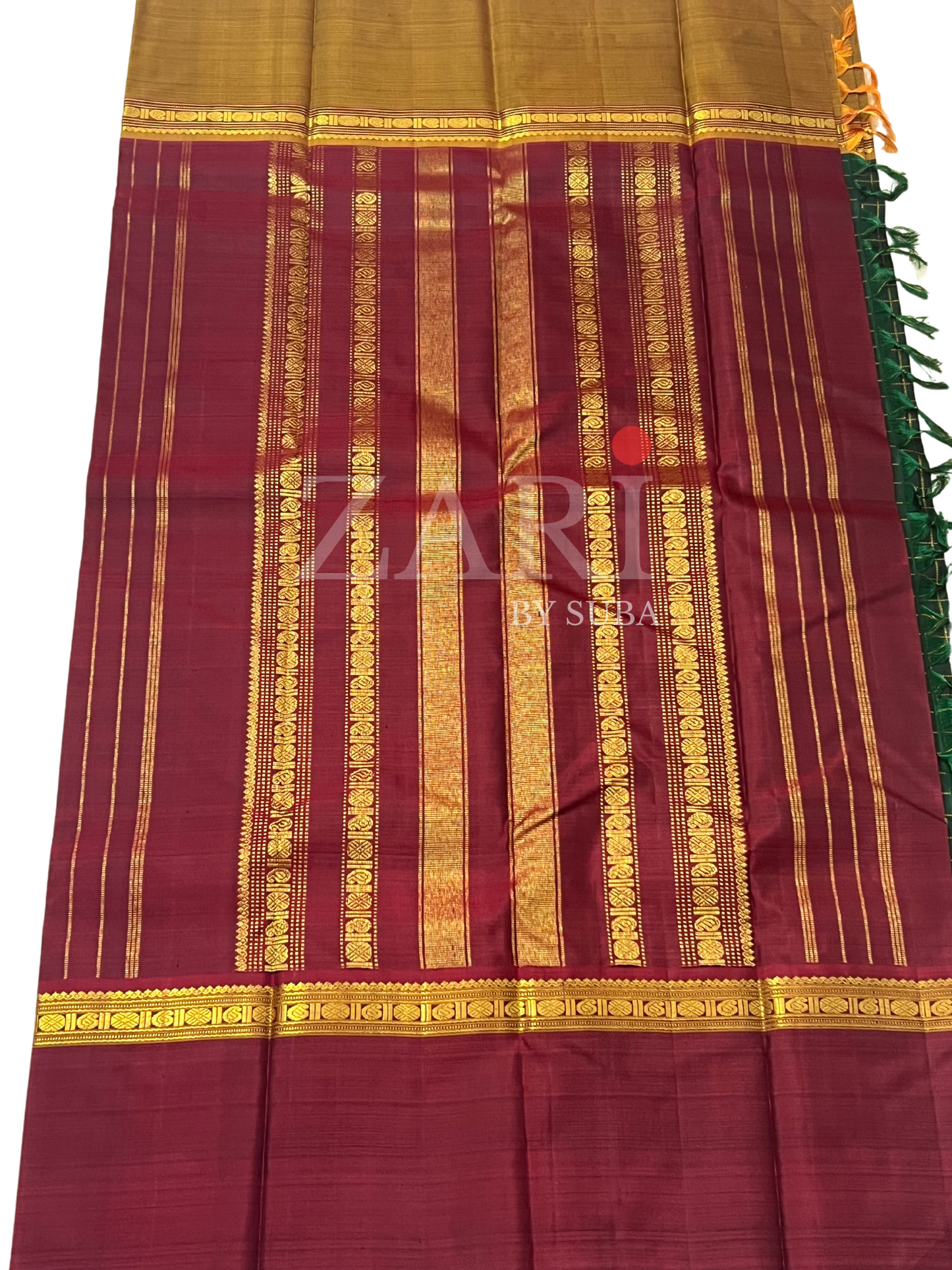 Green Kattam - Ganga Jamuna - Pure Kanchipuram Silk Saree