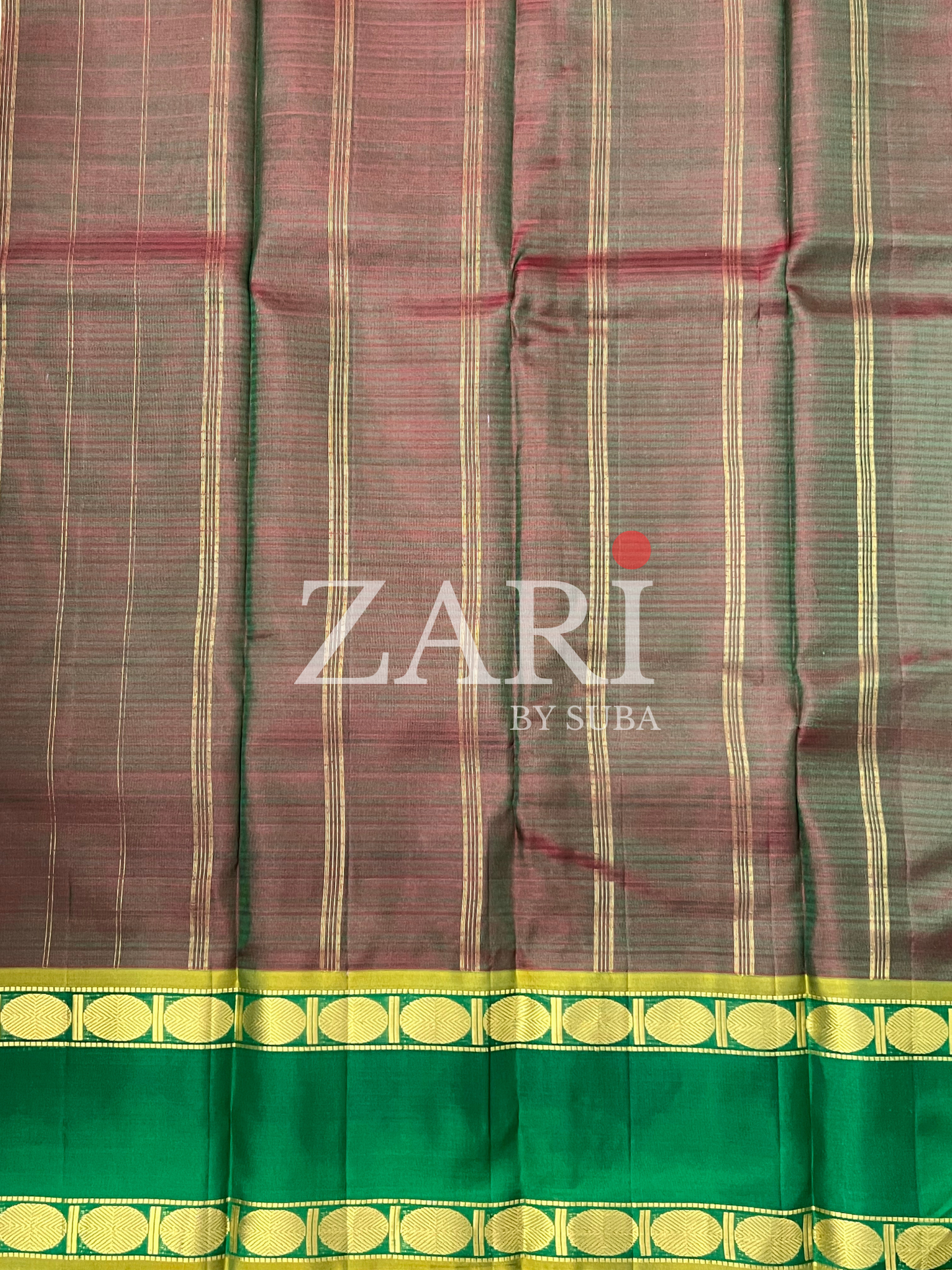 Majenta - Gap Border - Pure Kanchipuram Silk Saree