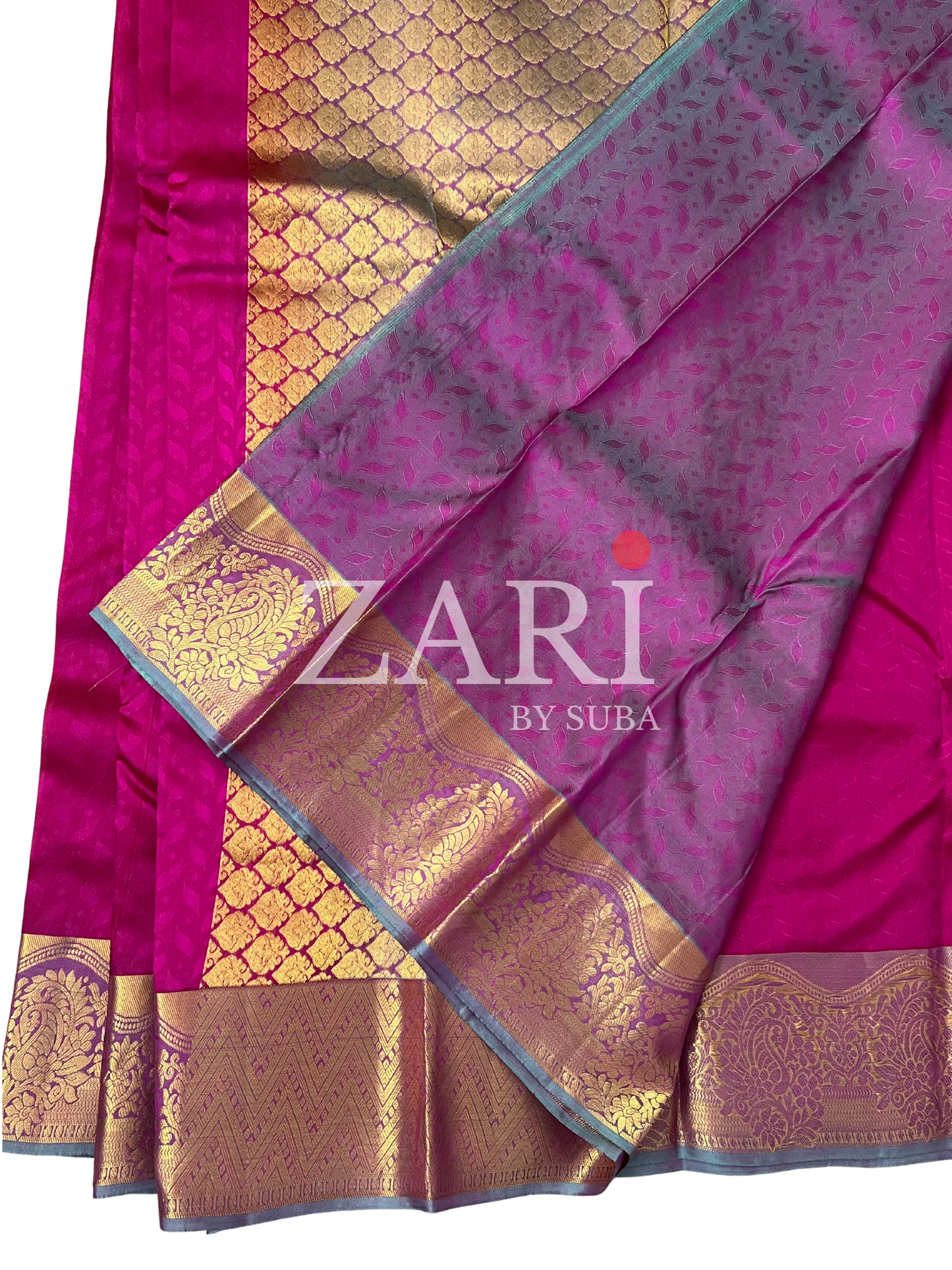 Dark Pink - Pure Kanchipuram Silk Saree