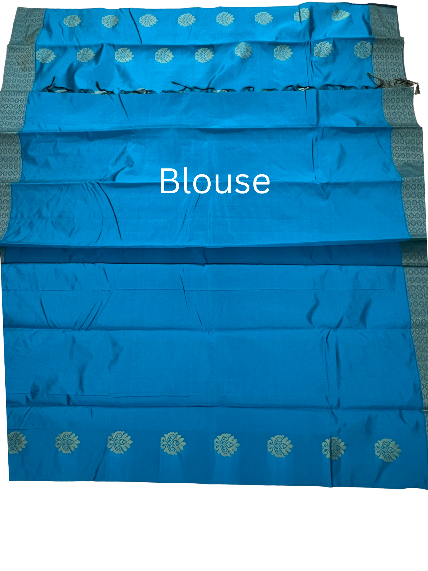 Blue - Thread Work - Cotton Saree