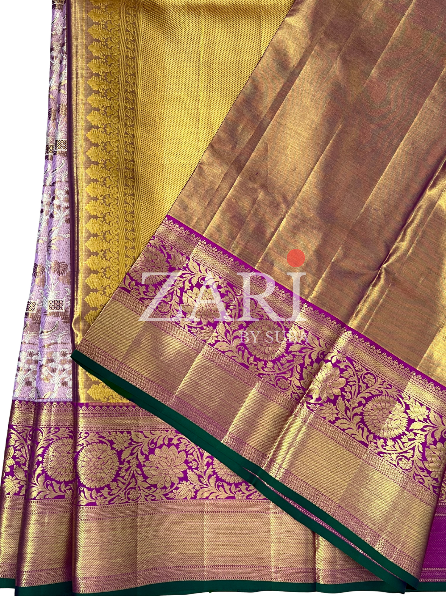 Lotus Pink - Pure Kanchipuram Designer Silk Saree