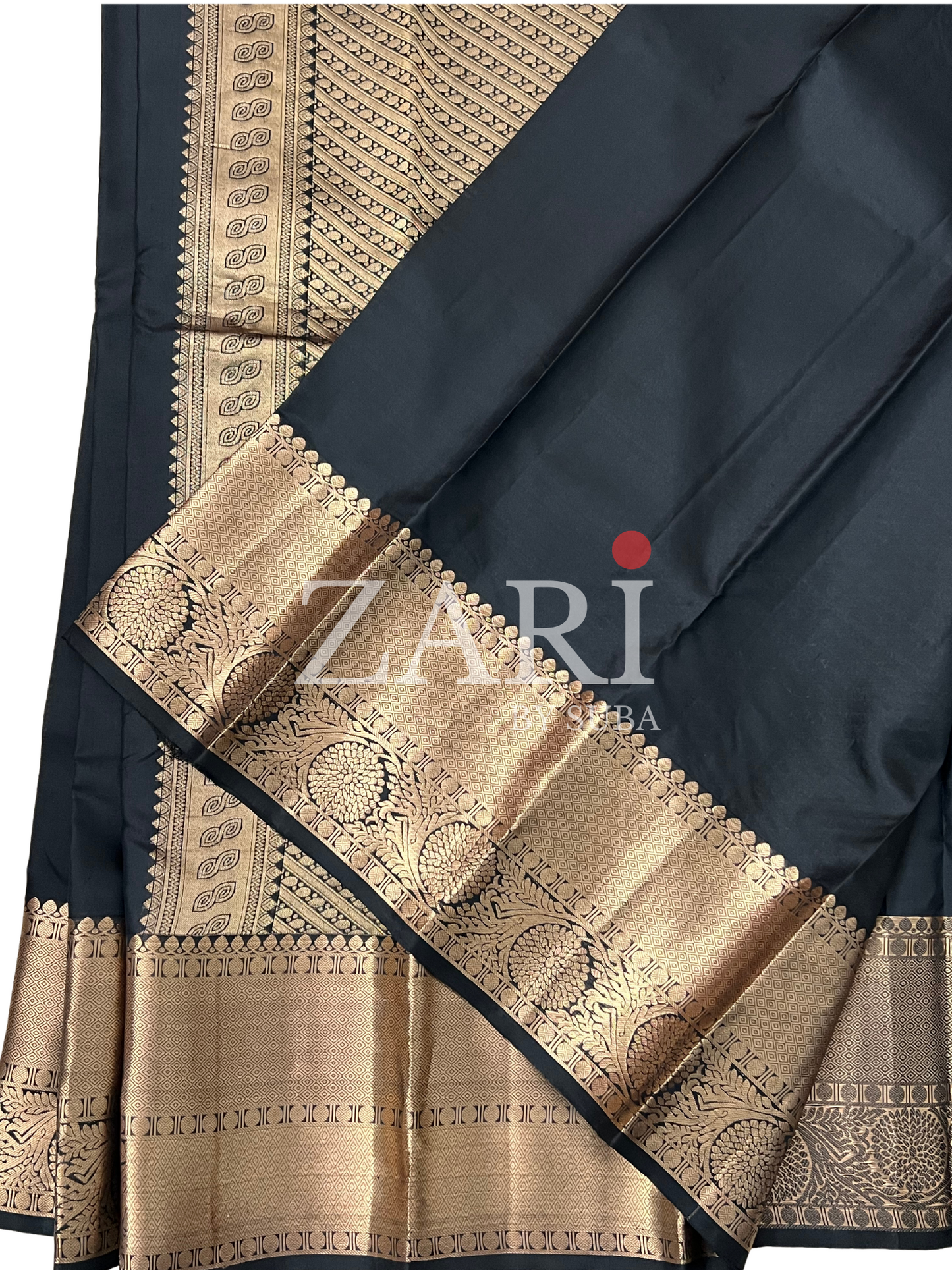 Black and Gold - Pure Kanchipuram Soft Silk Saree