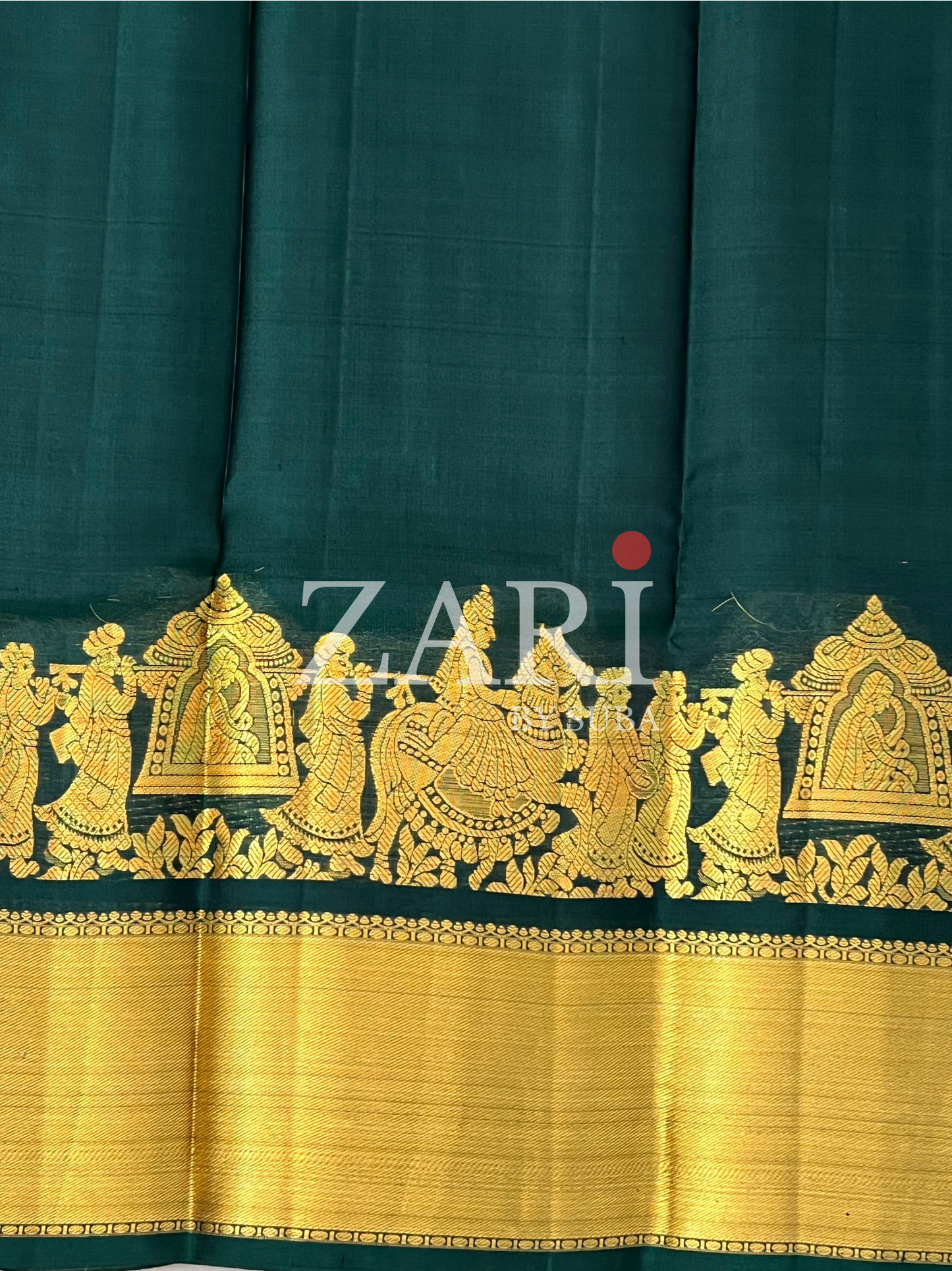 Royal Green - Pallaku - Pure Kanchipuram Silk Saree