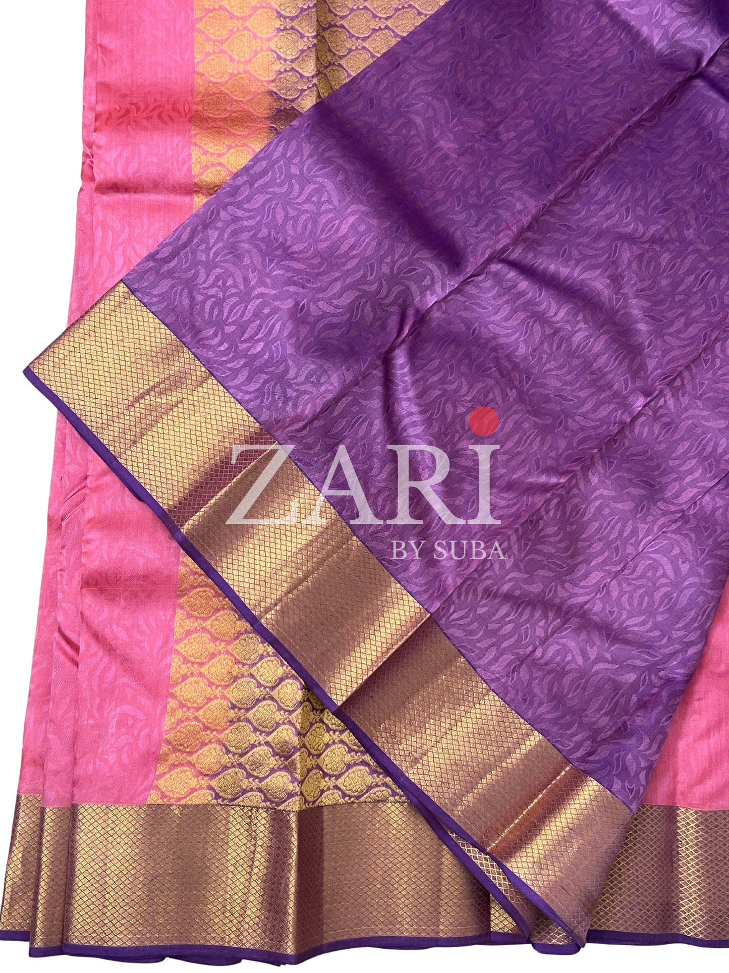 Pink and Purple - Pure Kanchipuram Silk Saree