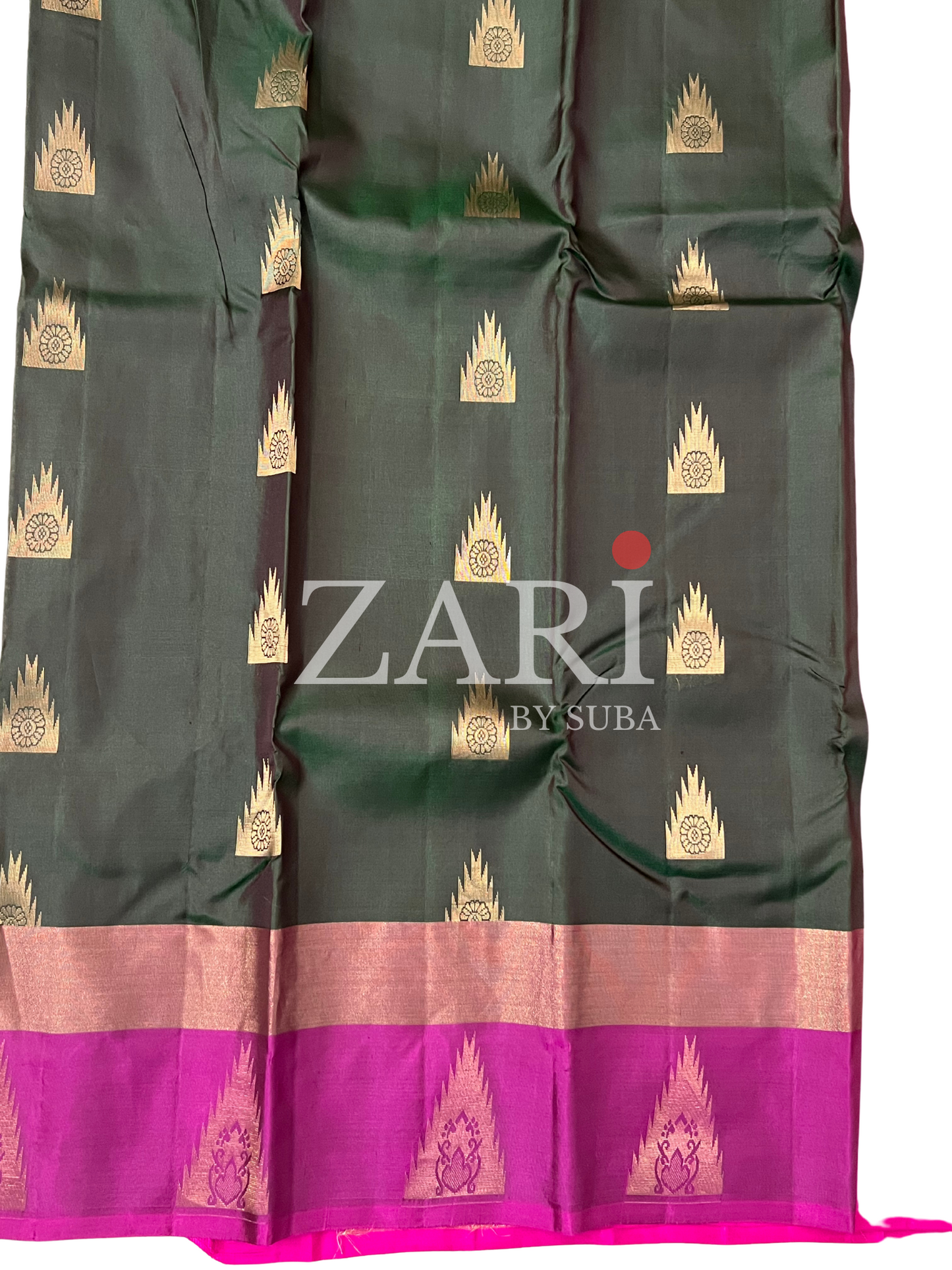 Green and Pink - Pure Kanchipuram Silk Saree