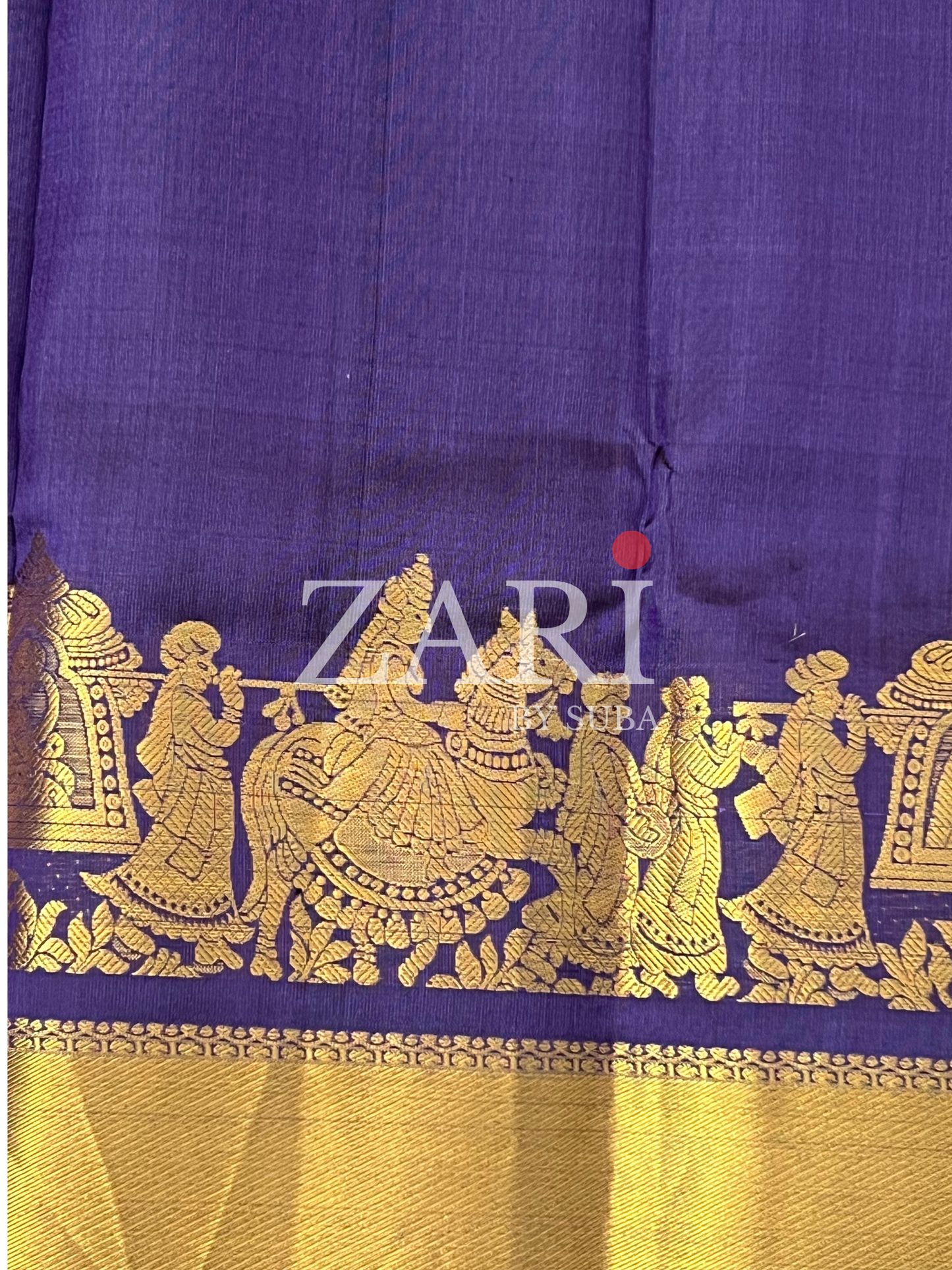 Purple - Pallaku - Pure Kanchipuram Silk Saree