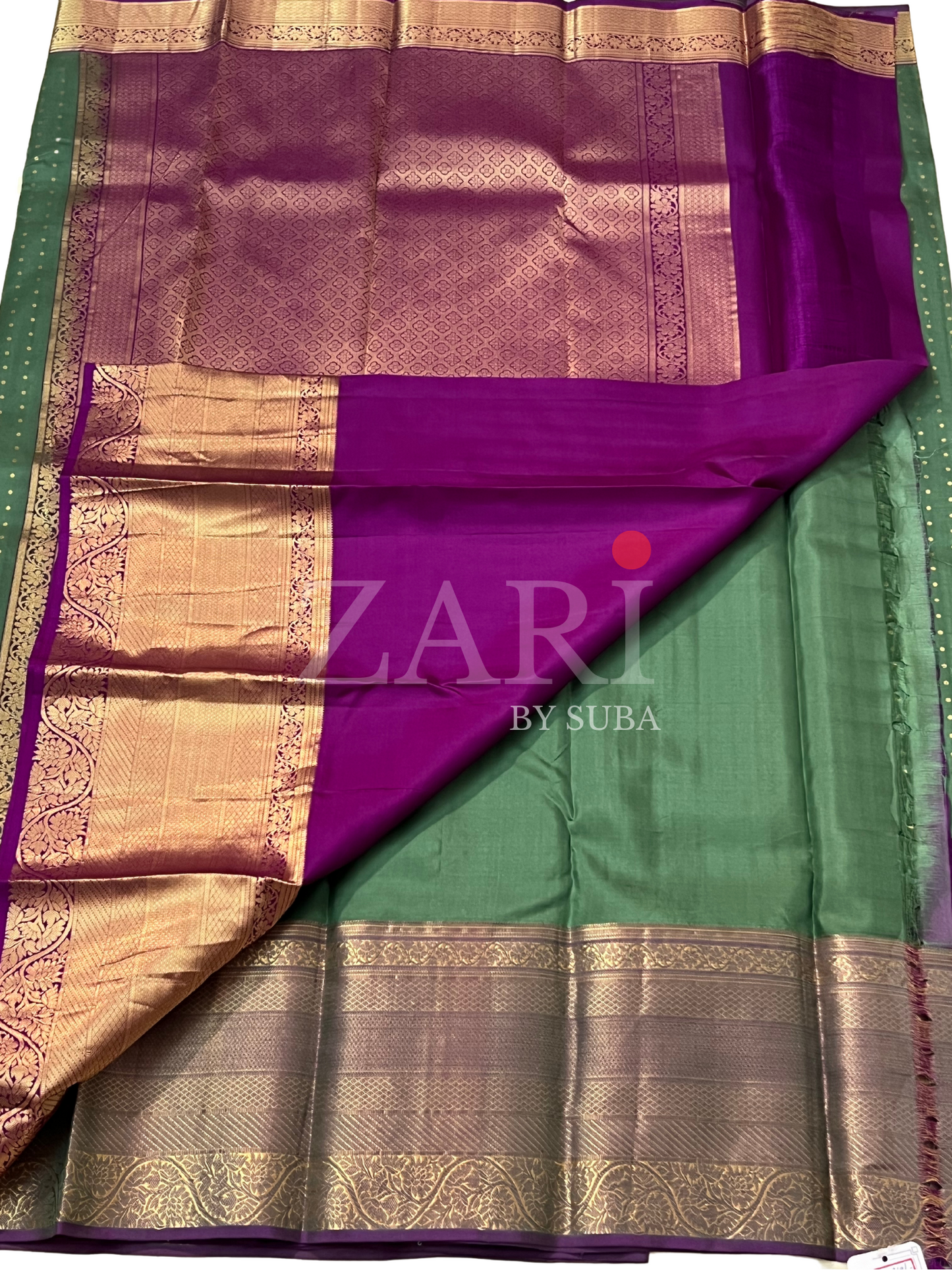 Pastel Green - 1000 Buttas - Pure Kanchipuram Silk Saree