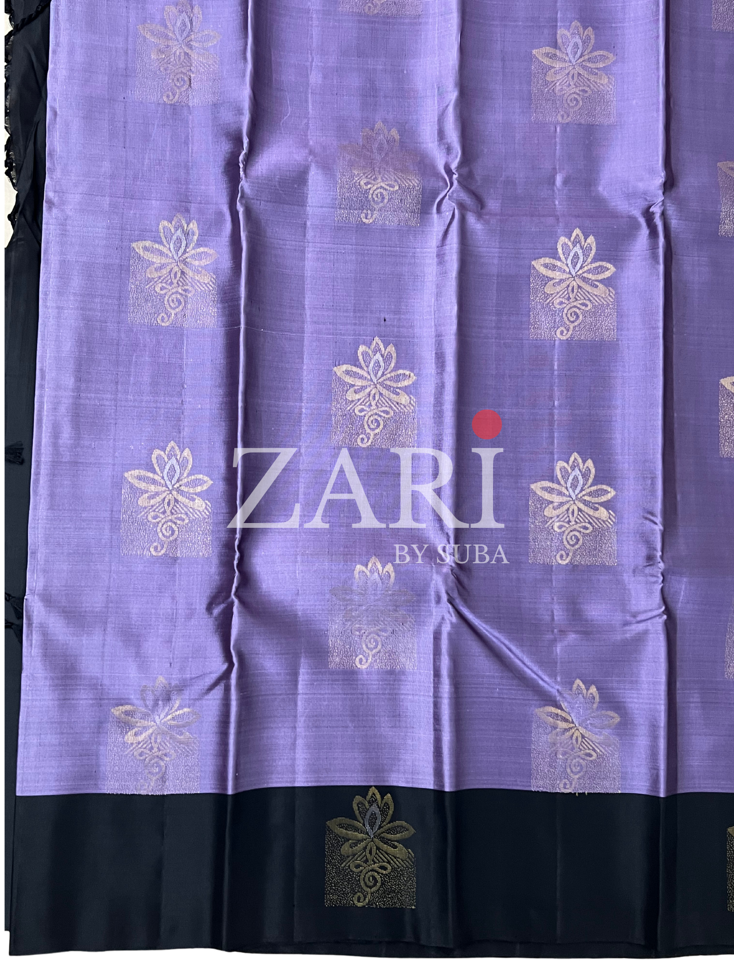 Purple and Black - Pure Kanchipuram Soft Silk Saree