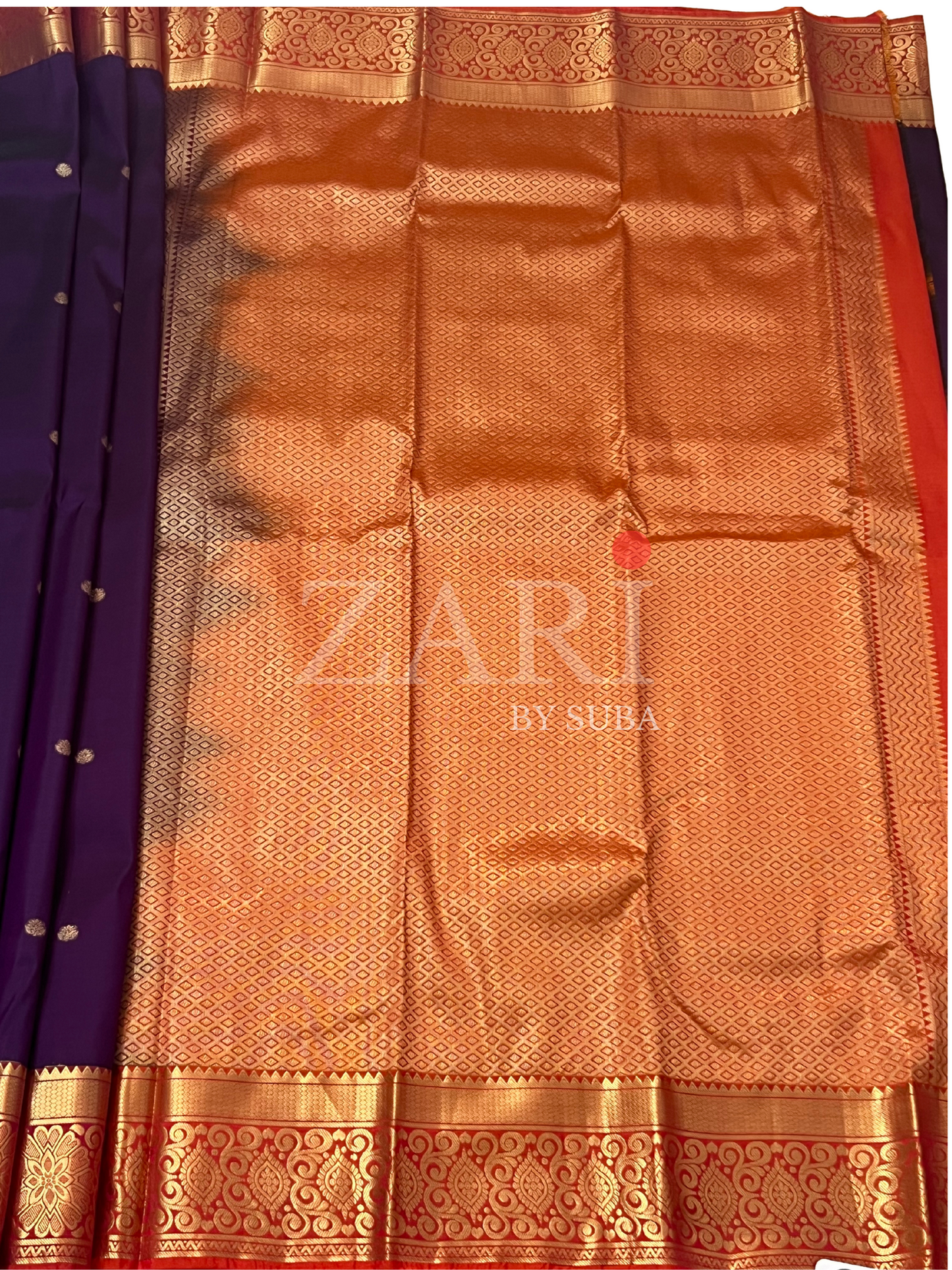 Purple and Red - Pure Kanchipuram Silk Saree