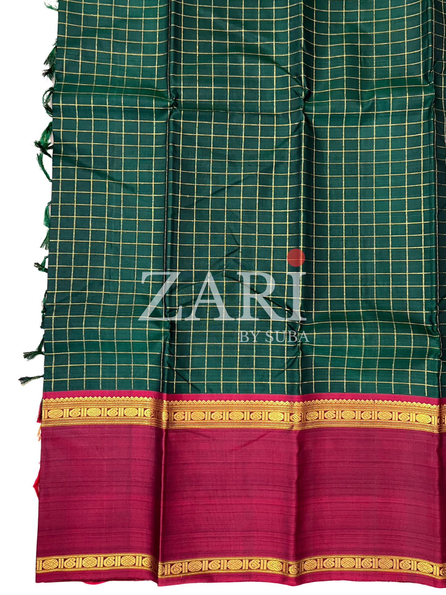 Green Kattam - Ganga Jamuna - Pure Kanchipuram Silk Saree