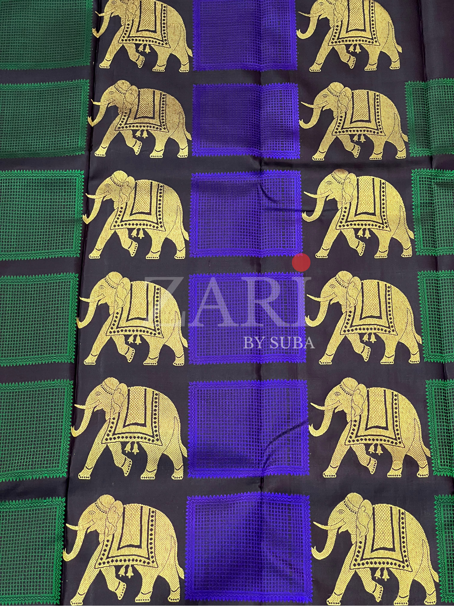 Black - Varana - Pure Kanchipuram Silk Saree