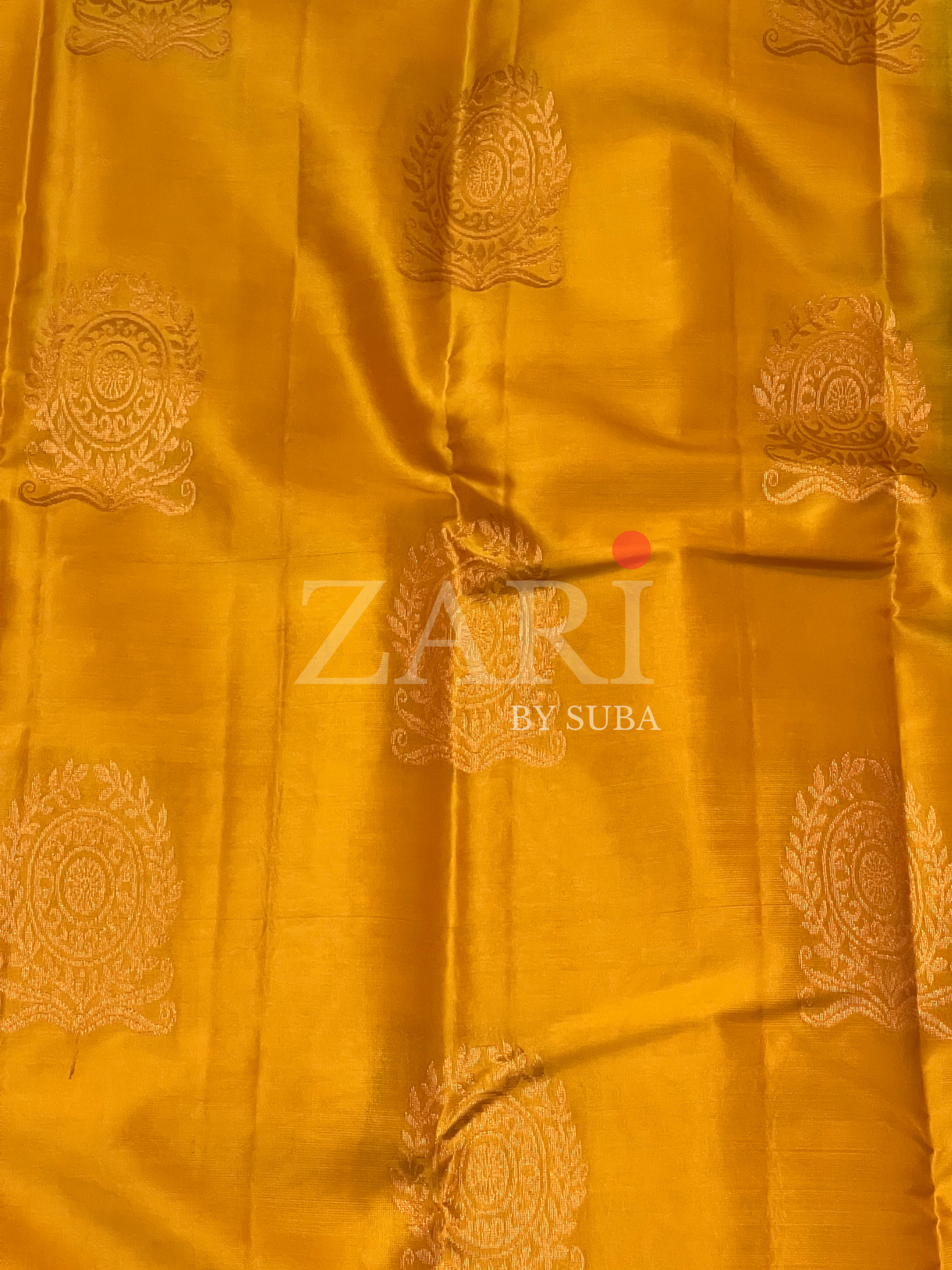 Mustard yellow & Blue - Kanchipuram Silk Saree