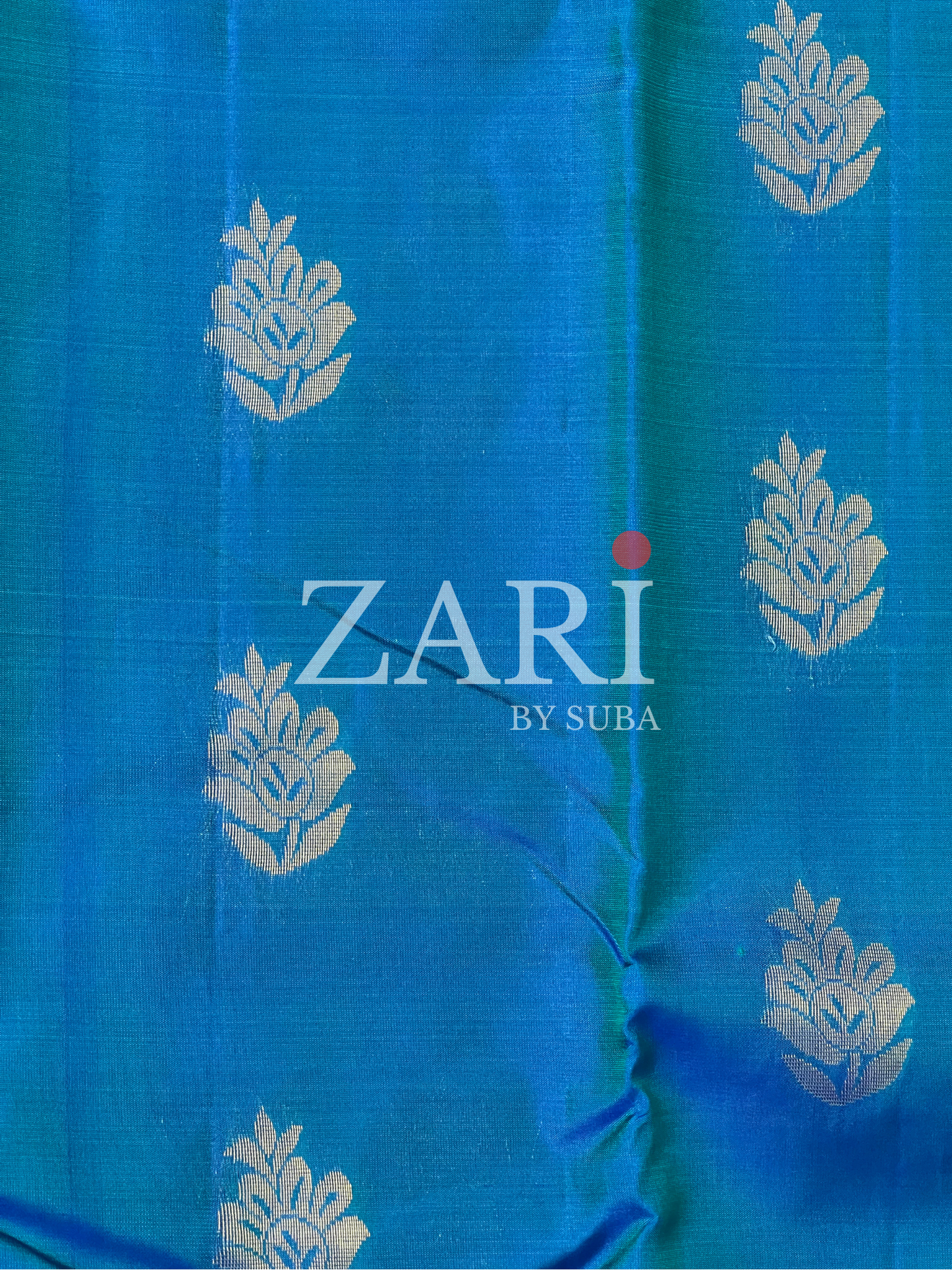 Peacock blue - Pure Kanchipuram Silk Saree