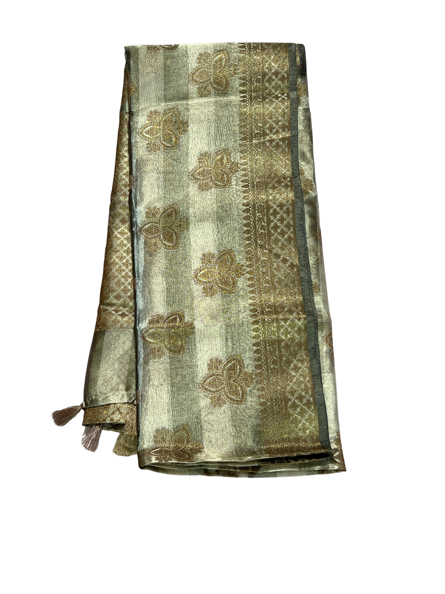 Green - Semi Kanchi Tissue Saree